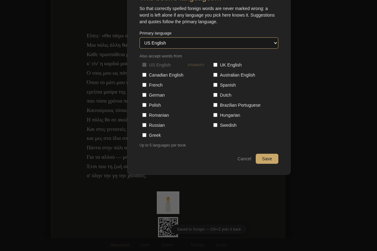 The book-languages picker